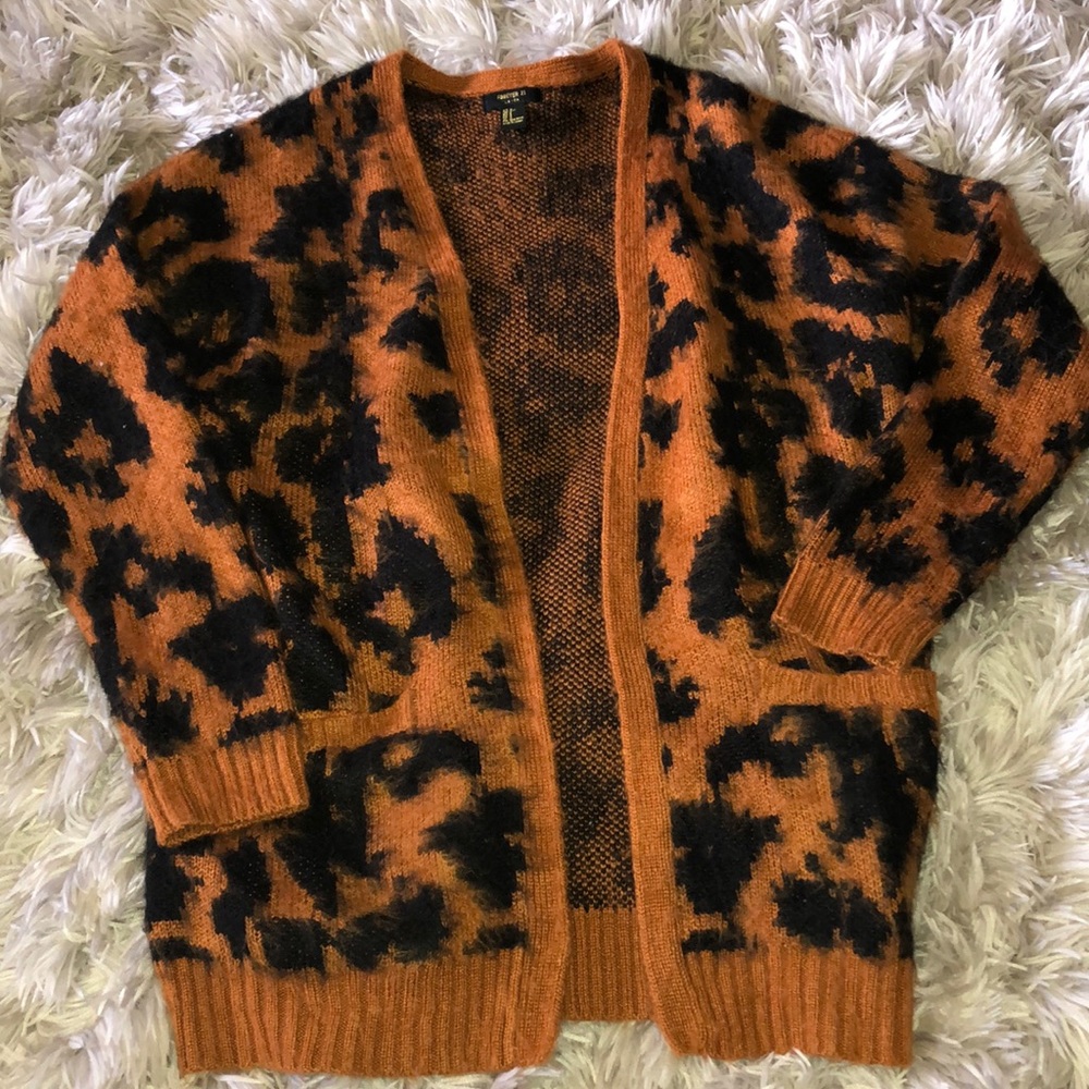 Forever 21 Animal Print Cardigan